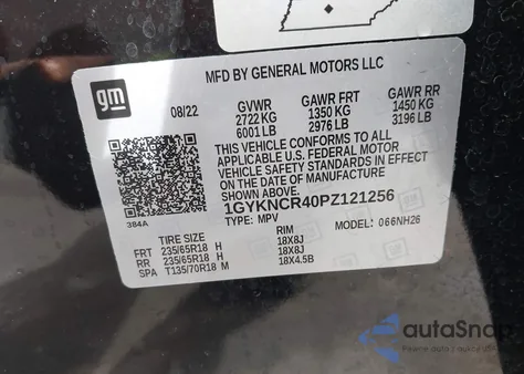 2023 Cadillac Xt5 Fwd Premium Luxury z USA, uszkodzony, nr VIN 1GYKNCR40PZ121256